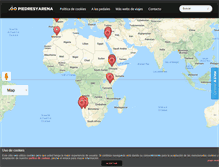 Tablet Screenshot of piedresyarena.com